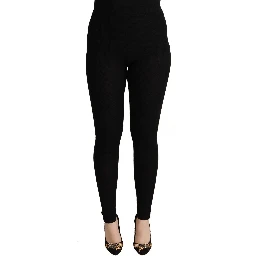 Black Cashmere Stretch Waist Tights Pants