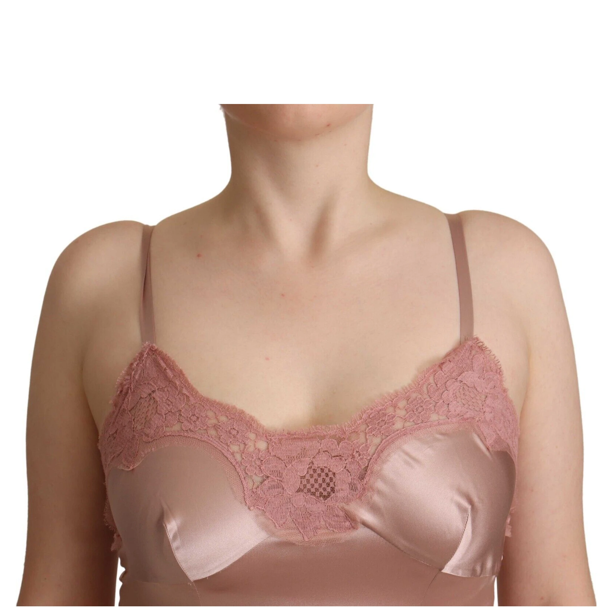 Pink Lace Long Bodycon Maxi Polyester Dress