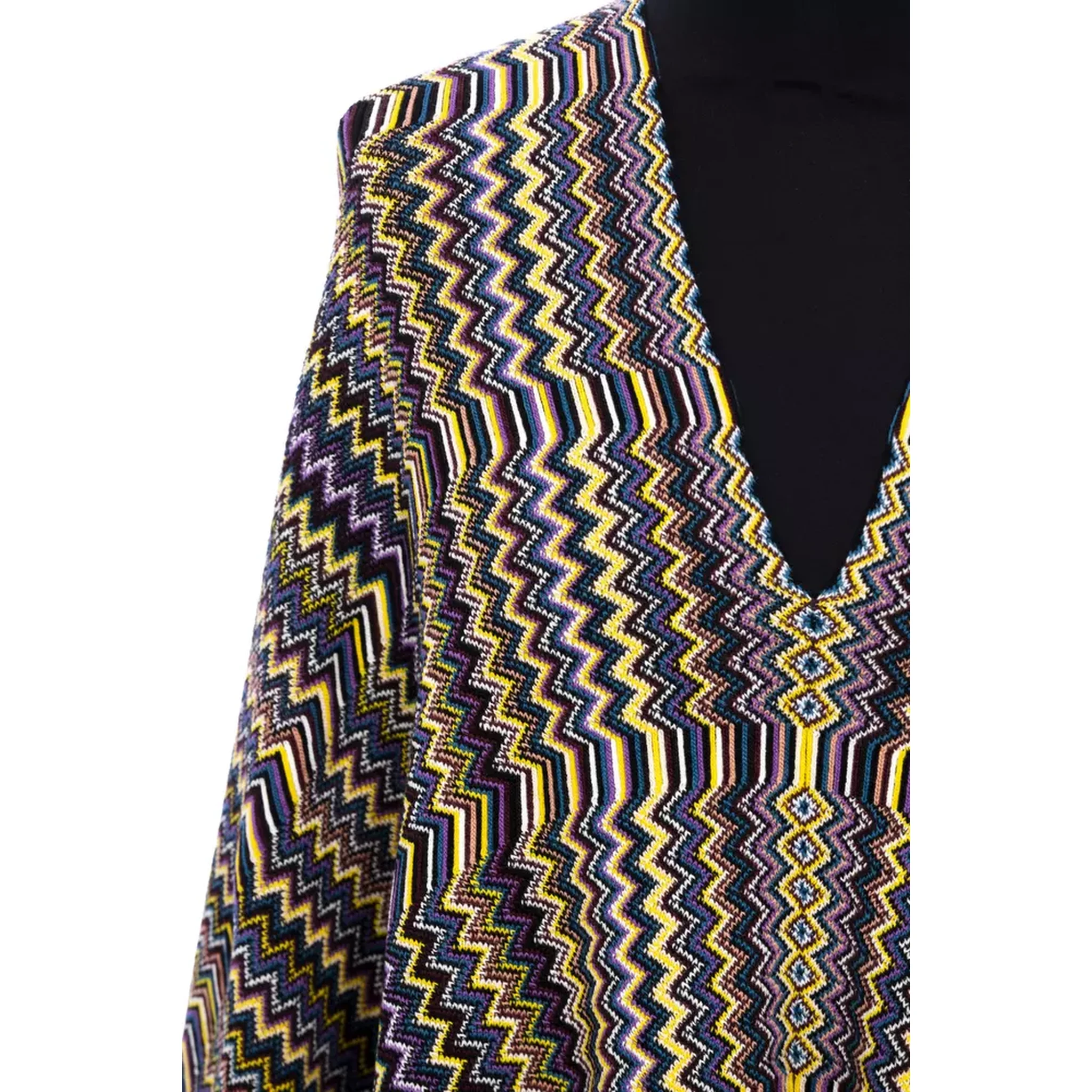 Multicolor Wool Poncho