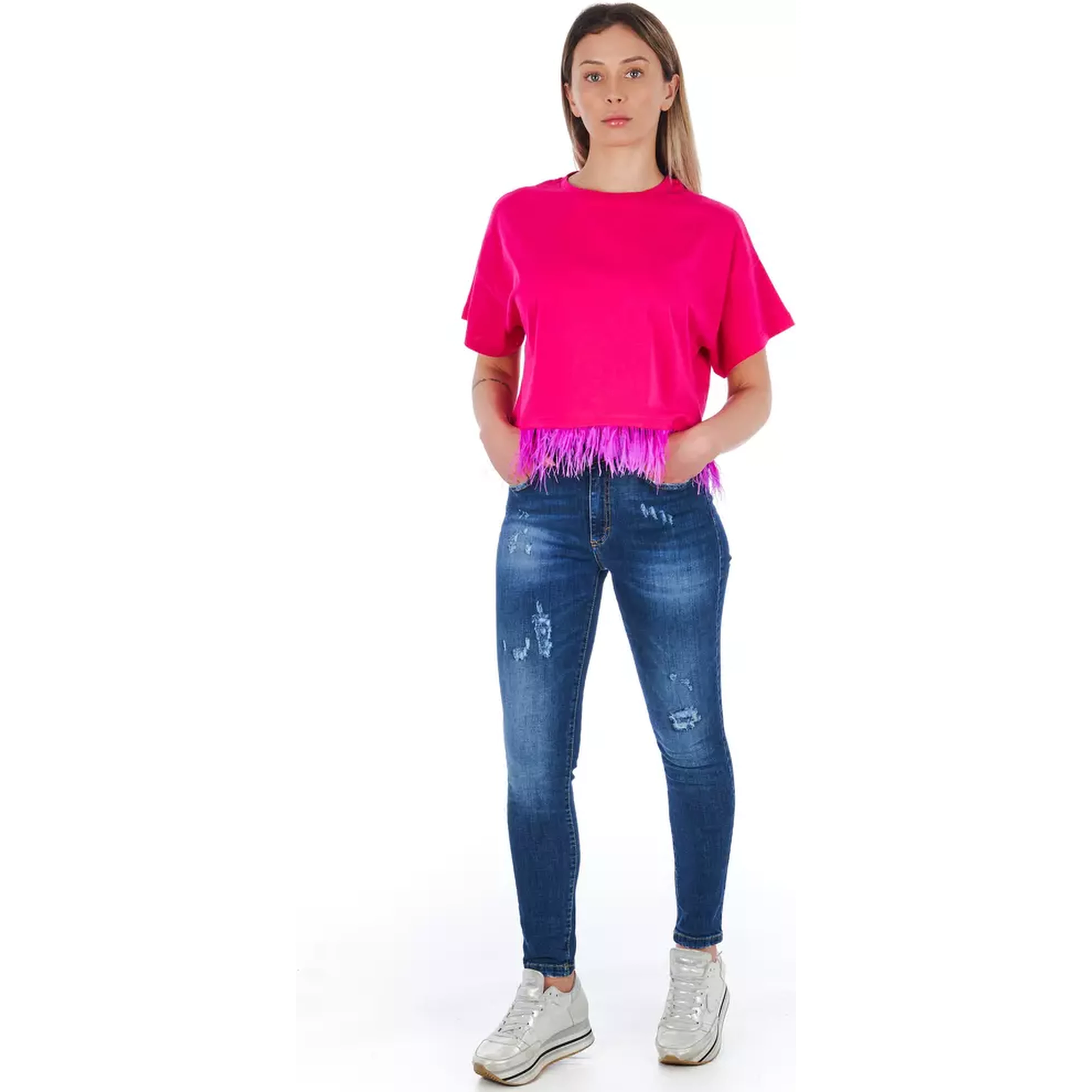 Blue Other Fibres Jeans Denim
