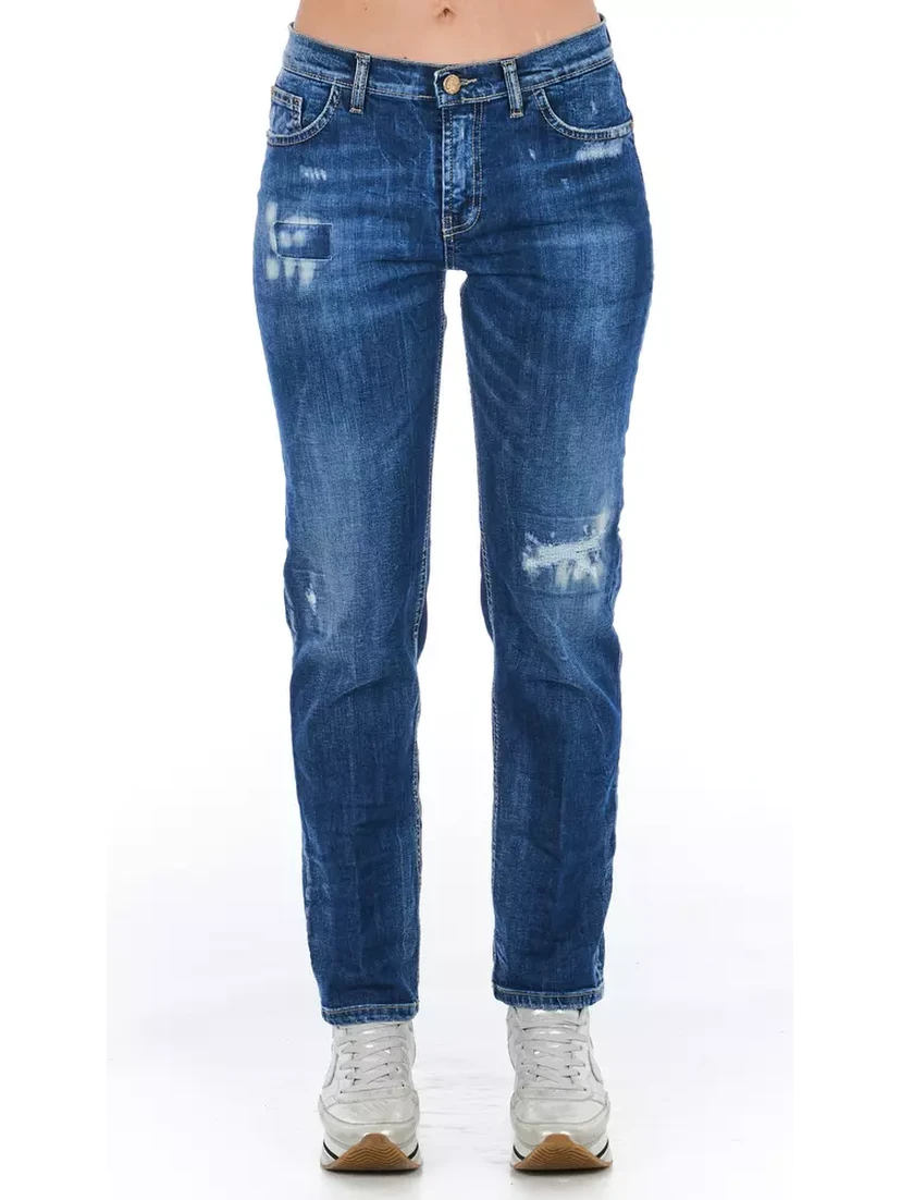 Blue Cotton Jeans Denim