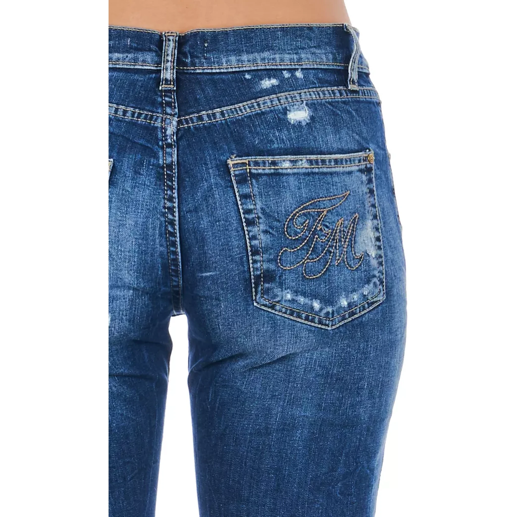Blue Cotton Jeans Denim