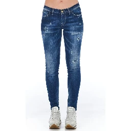 Blue Cotton Jeans Denim