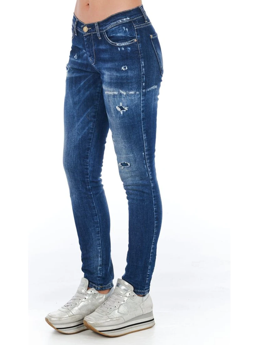 Blue Cotton Jeans Denim