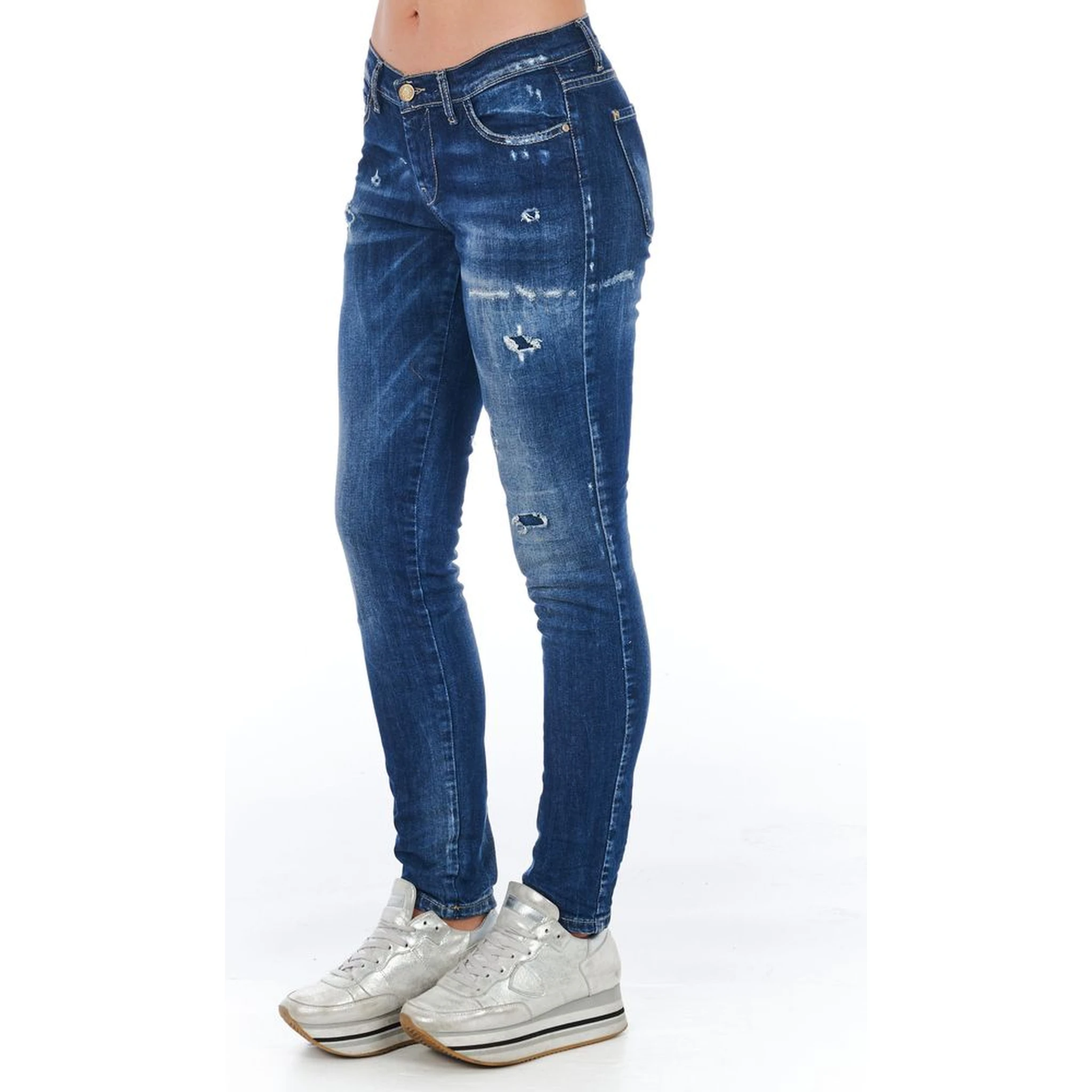 Blue Cotton Jeans Denim