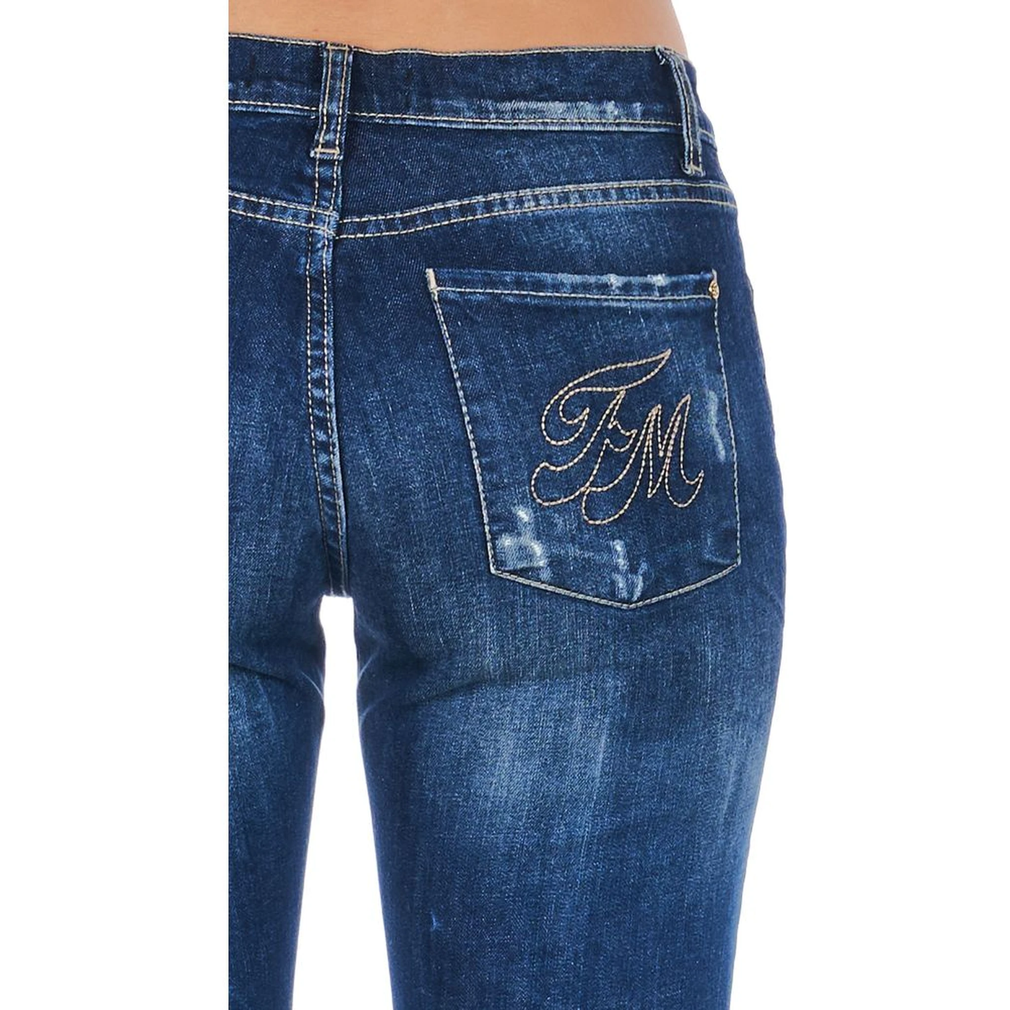 Blue Cotton Jeans Denim