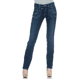 Blue Cotton Jeans Denim