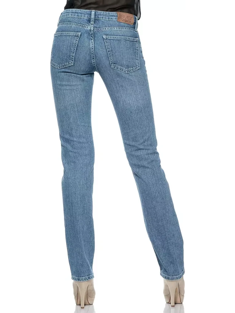 Light Blue Cotton Jeans Denim alternative