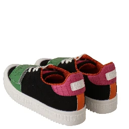 Multicolor Suede Low Top Lace Up Women Sneakers Shoes
