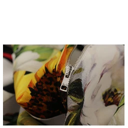 Multicolor Charmeuse Floral Sheath Jaquard Pachwork Dress