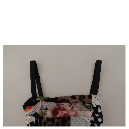Multicolor Pachwork Midi Floral Silk Leopard Bodycon Dress