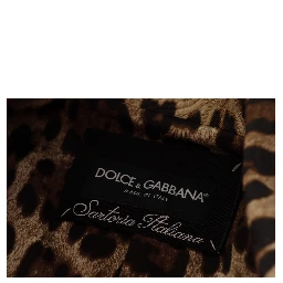 Red Leopard Wool Trenchcoat Jacket