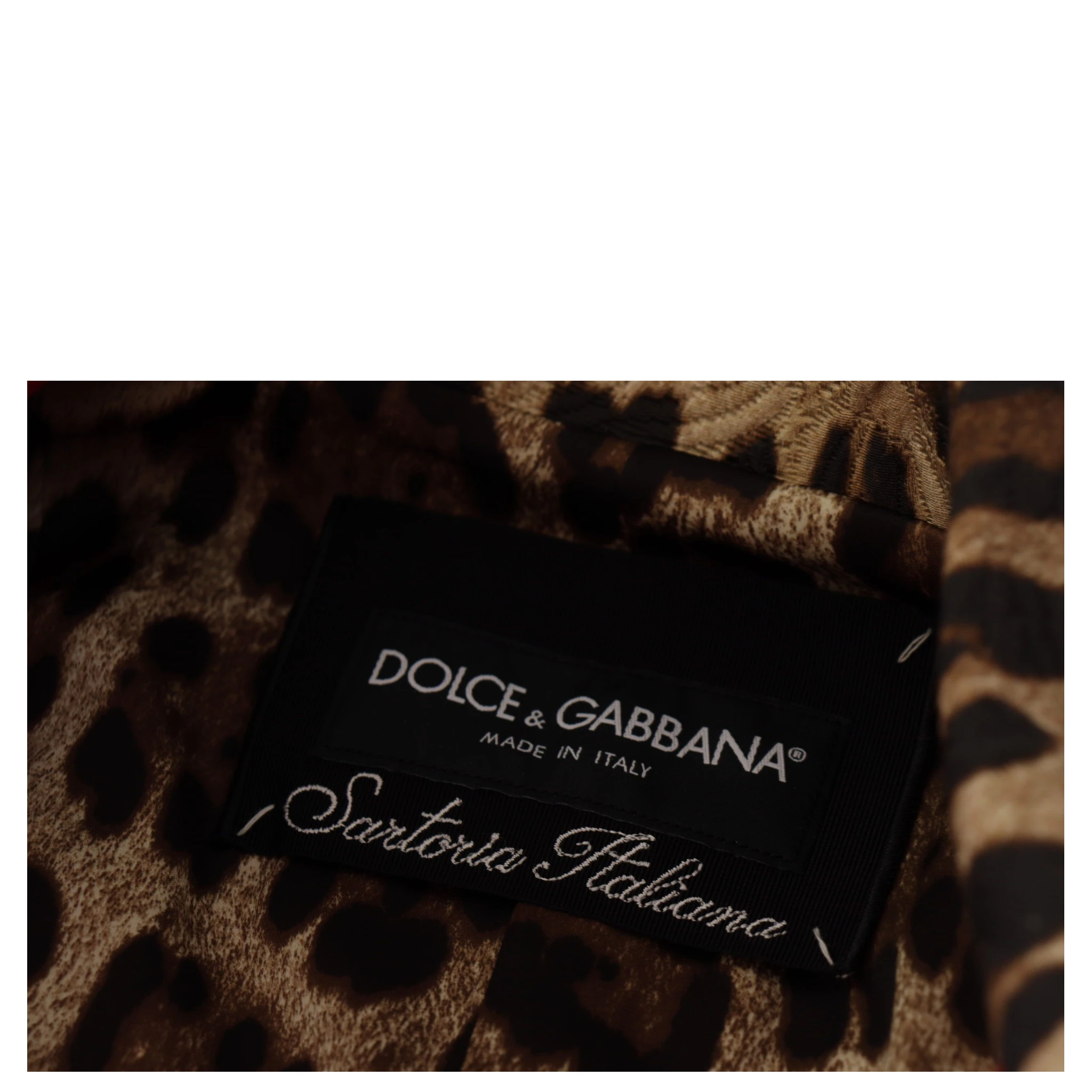 Red Leopard Wool Trenchcoat Jacket