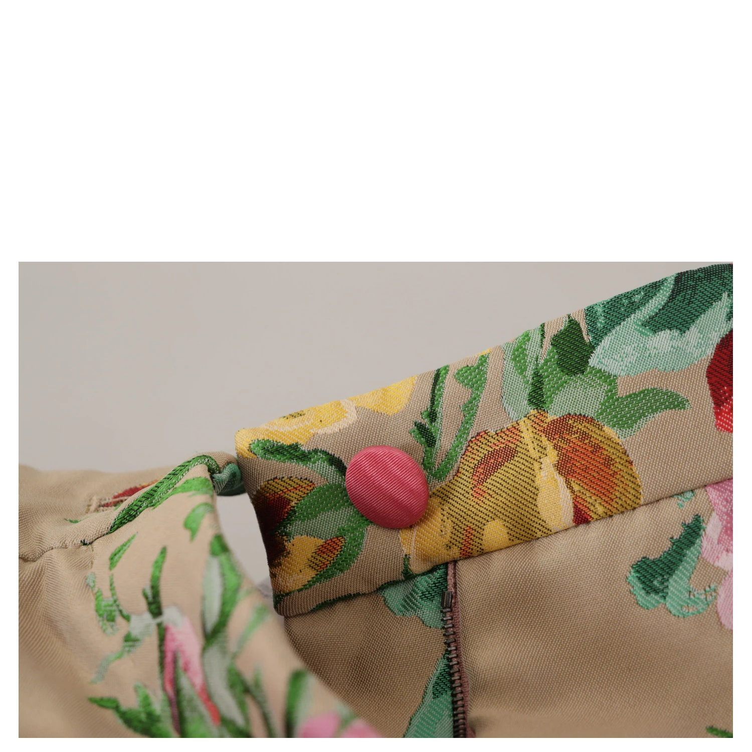 Beige Floral Dress Formal High Waist Pants