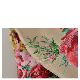 Beige Floral Dress Formal High Waist Pants