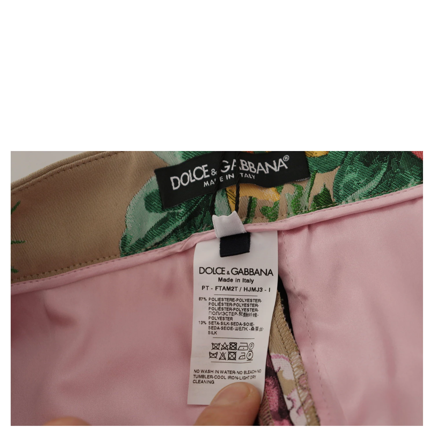Beige Floral Dress Formal High Waist Pants