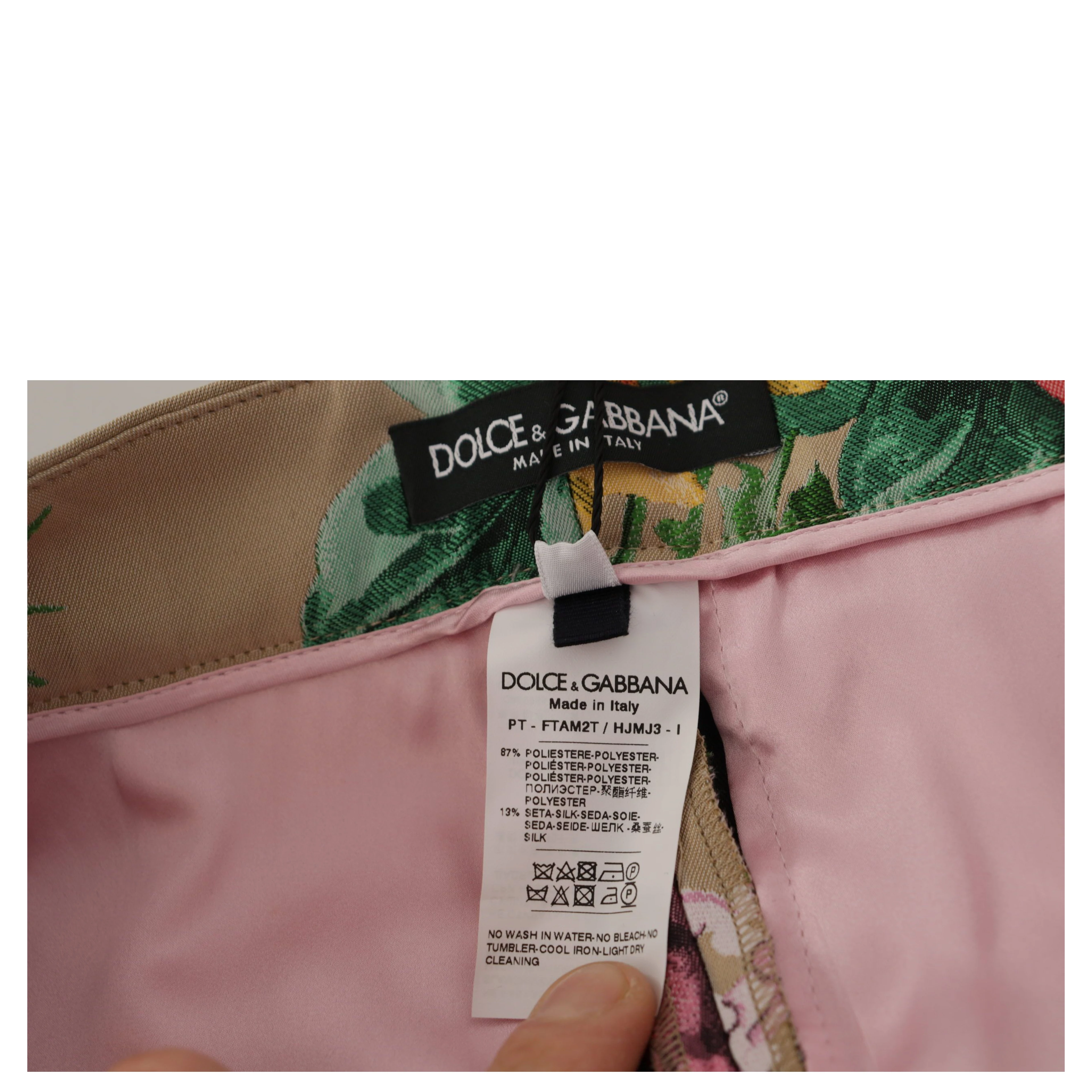 Beige Floral Dress Formal High Waist Pants