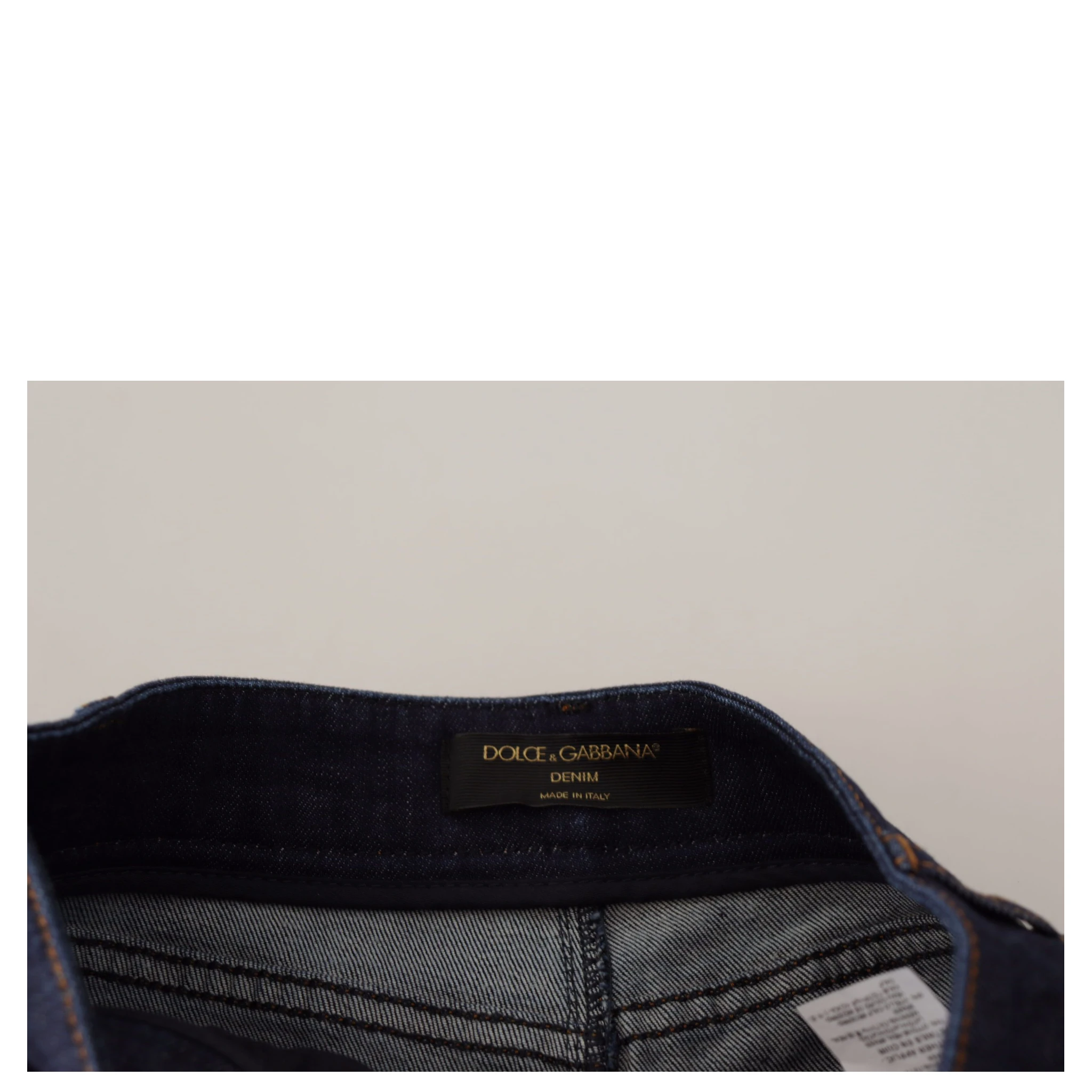 Blue Denim Stretch Crystal Hot Pants Shorts