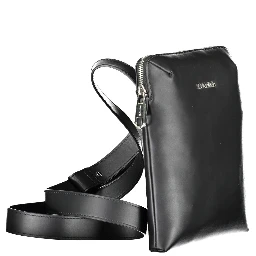 Black Polyester Shoulder Bag