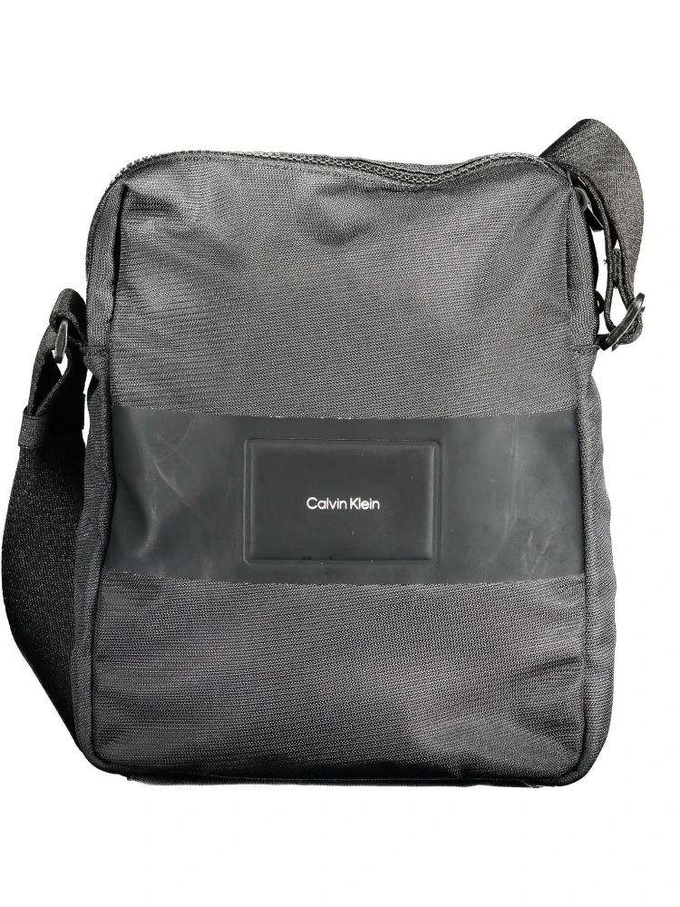 Black Polyester Shoulder Bag
