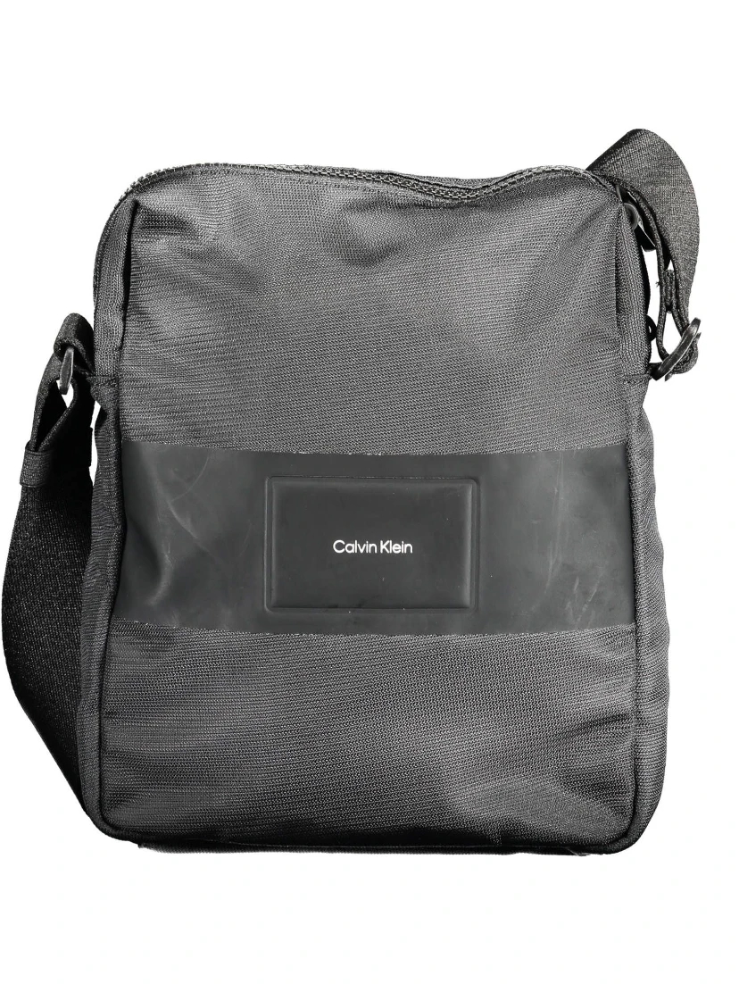 Black Polyester Shoulder Bag