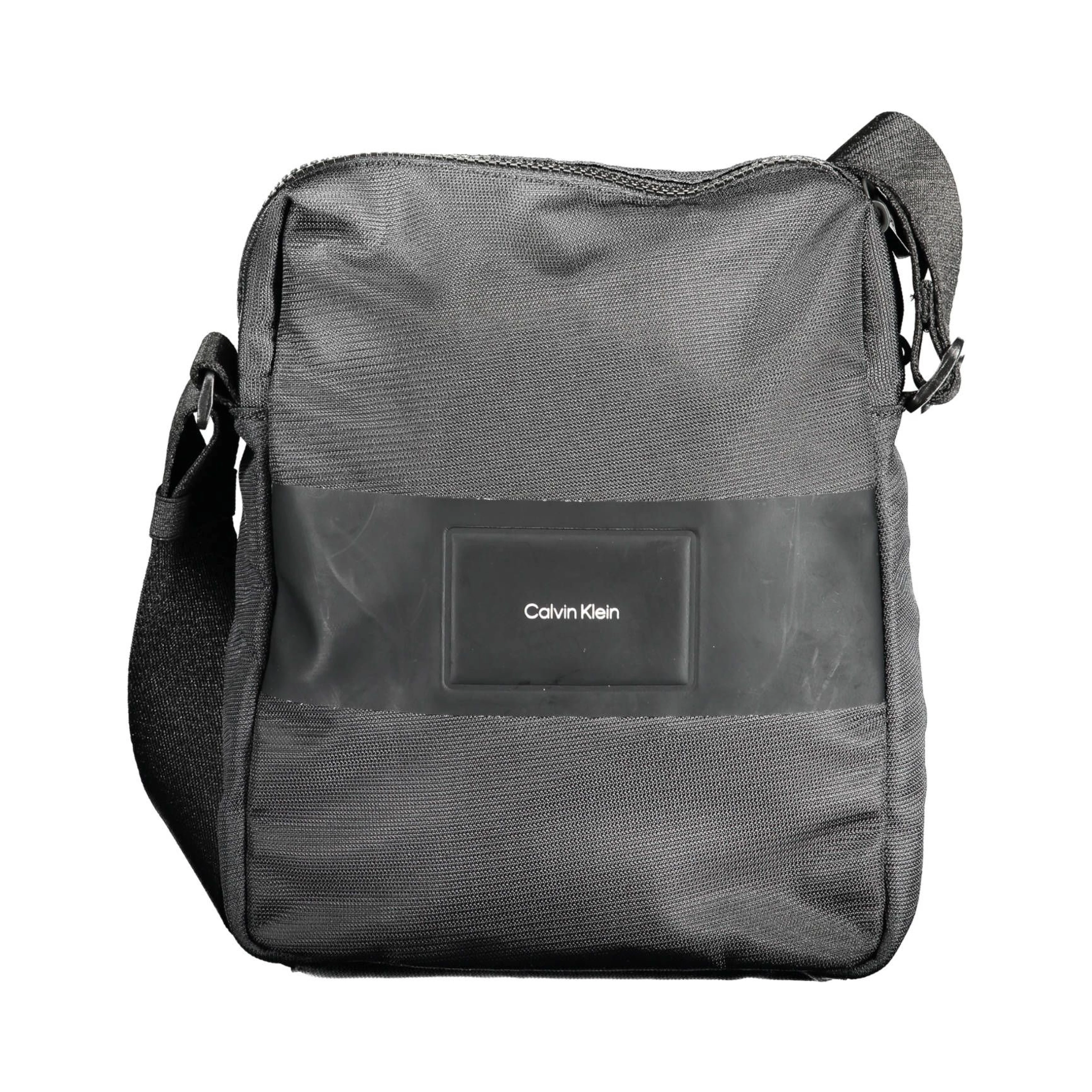 Black Polyester Shoulder Bag