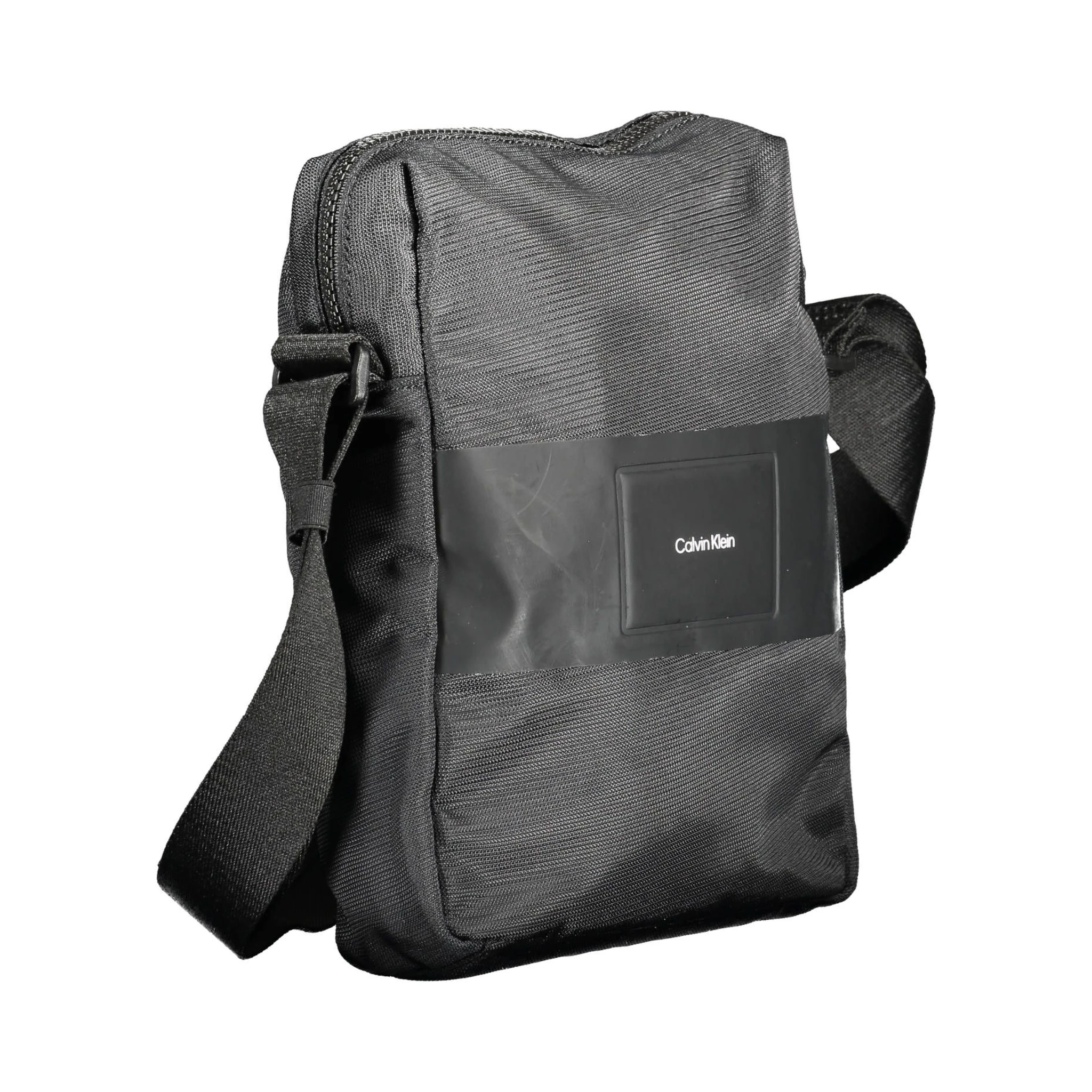 Black Polyester Shoulder Bag