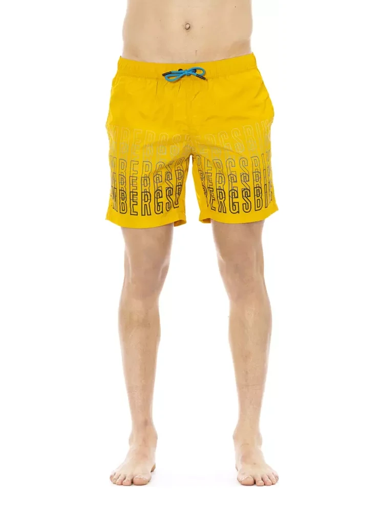Yellow Polyester Swimwear