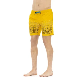 Yellow Polyester Swimwear