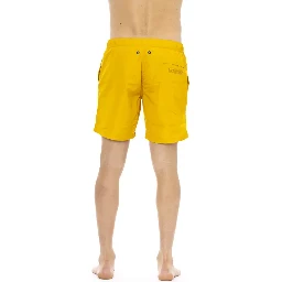 Yellow Polyester Swimwear