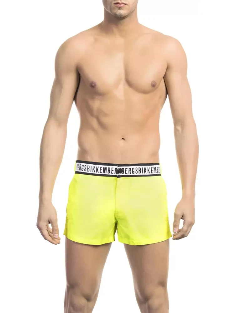 Yellow Polyamide Swimwear
