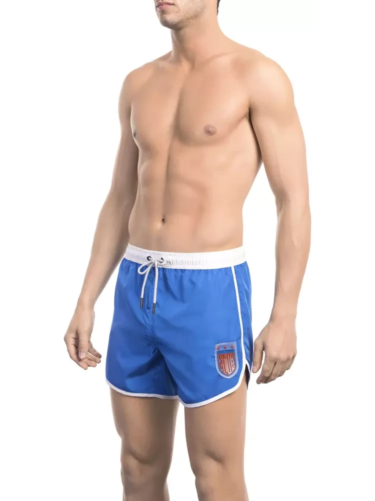 Blue Polyester Swimwear