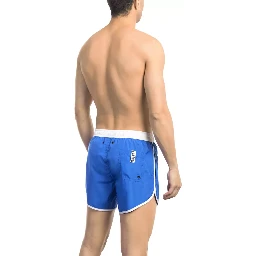 Blue Polyester Swimwear