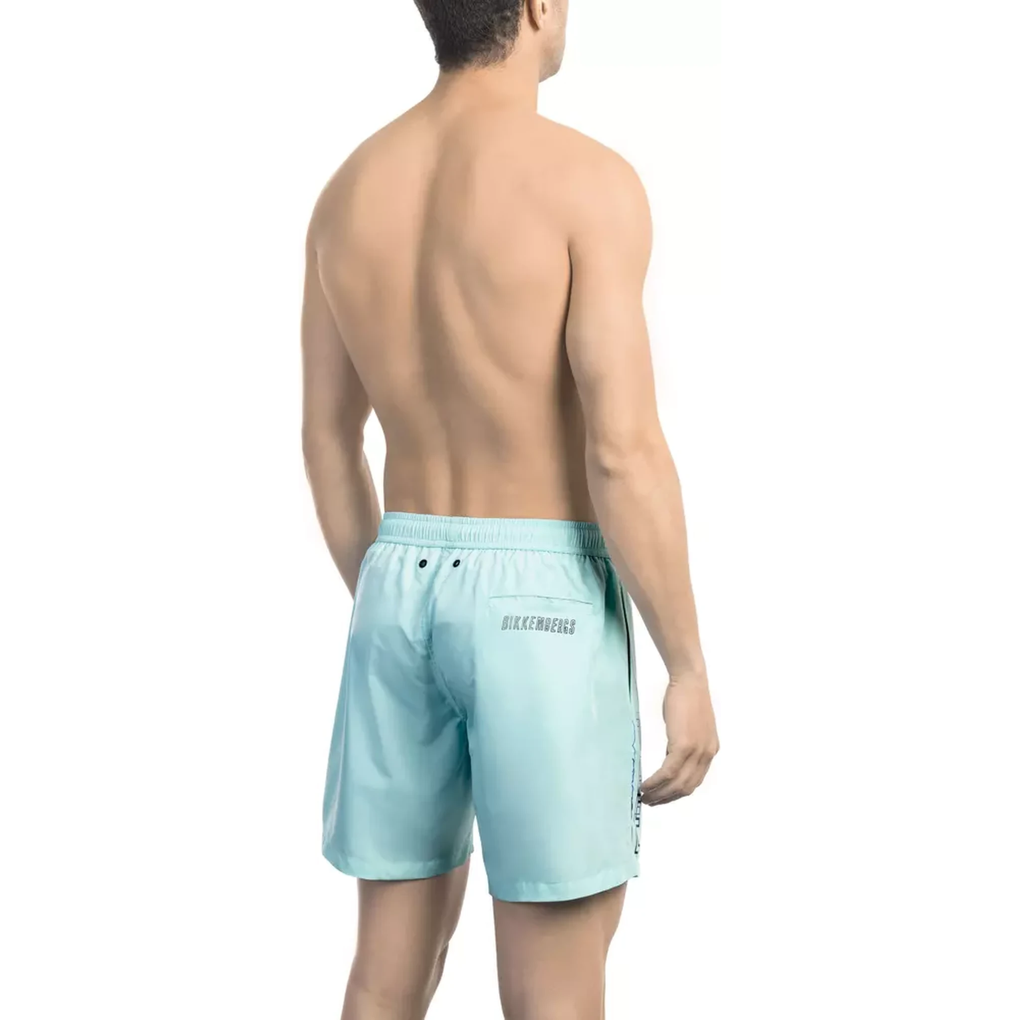 Light Blue Polyester Swimwear
