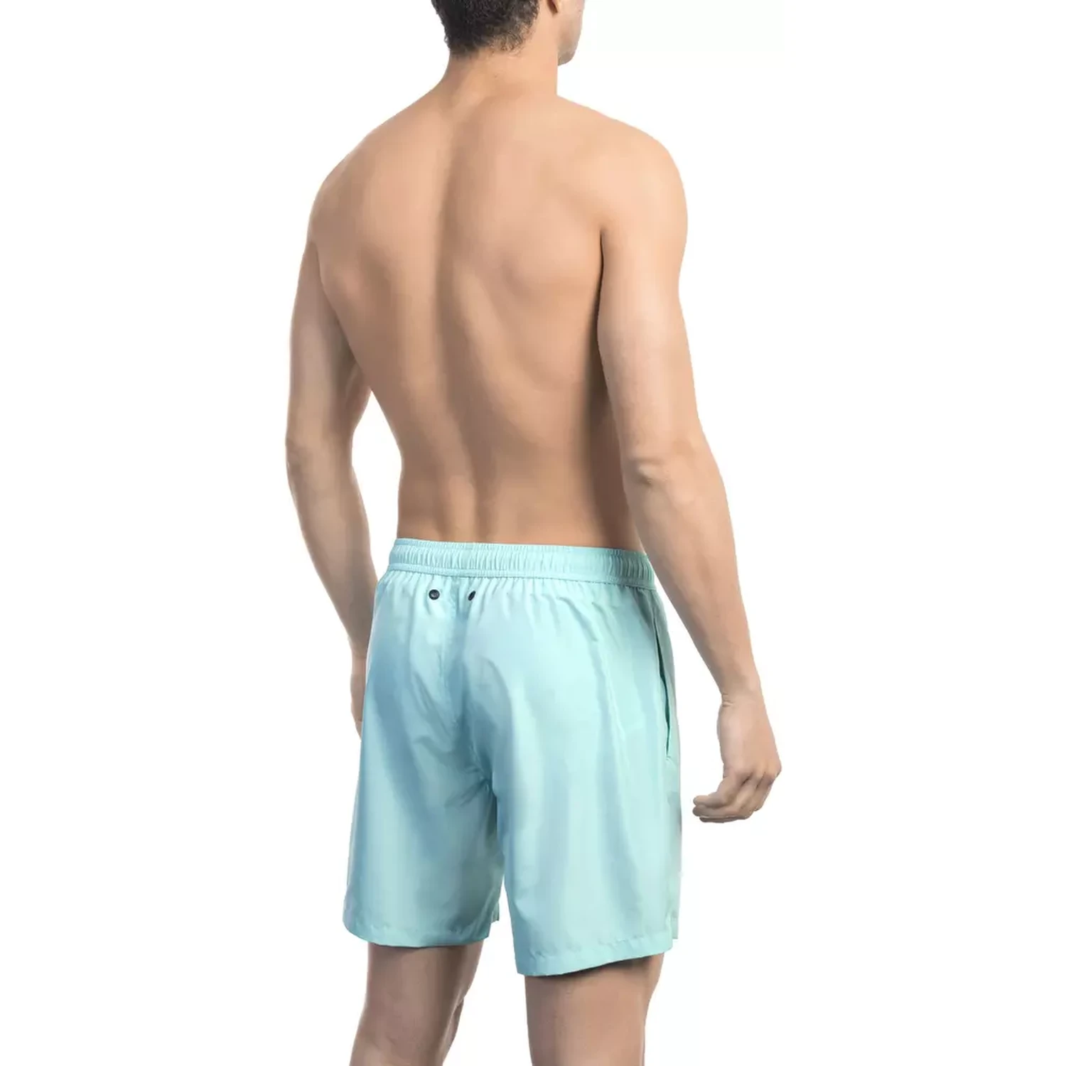 Light Blue Polyester Swimwear