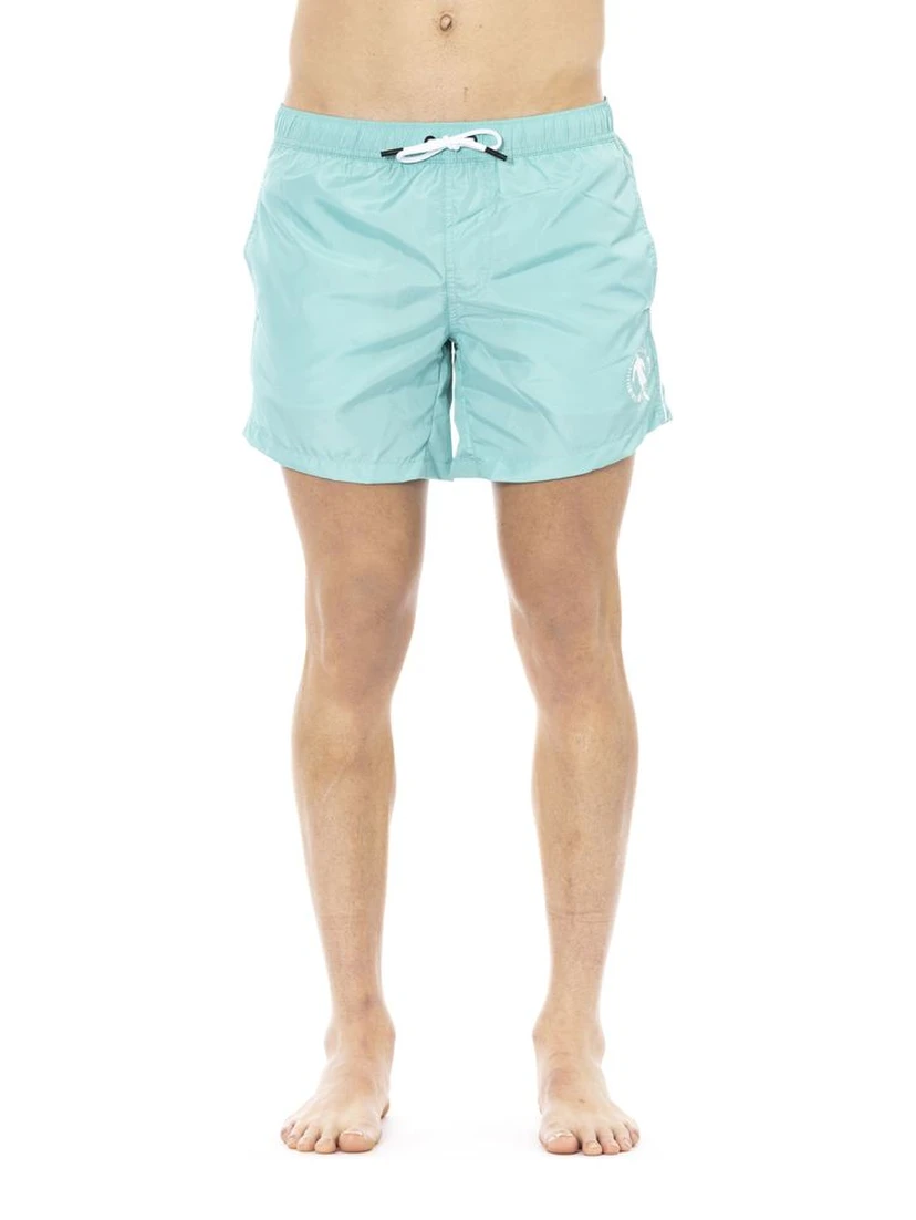 Light Blue Polyester Swimwear