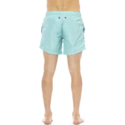 Light Blue Polyester Swimwear