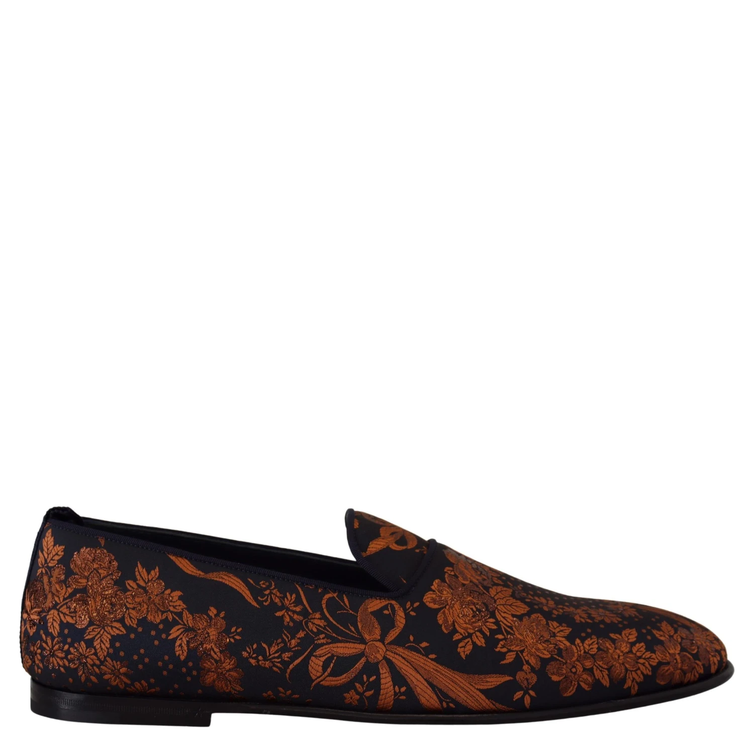Blue Rust Floral Slippers Loafers Shoes