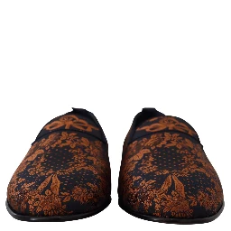 Blue Rust Floral Slippers Loafers Shoes