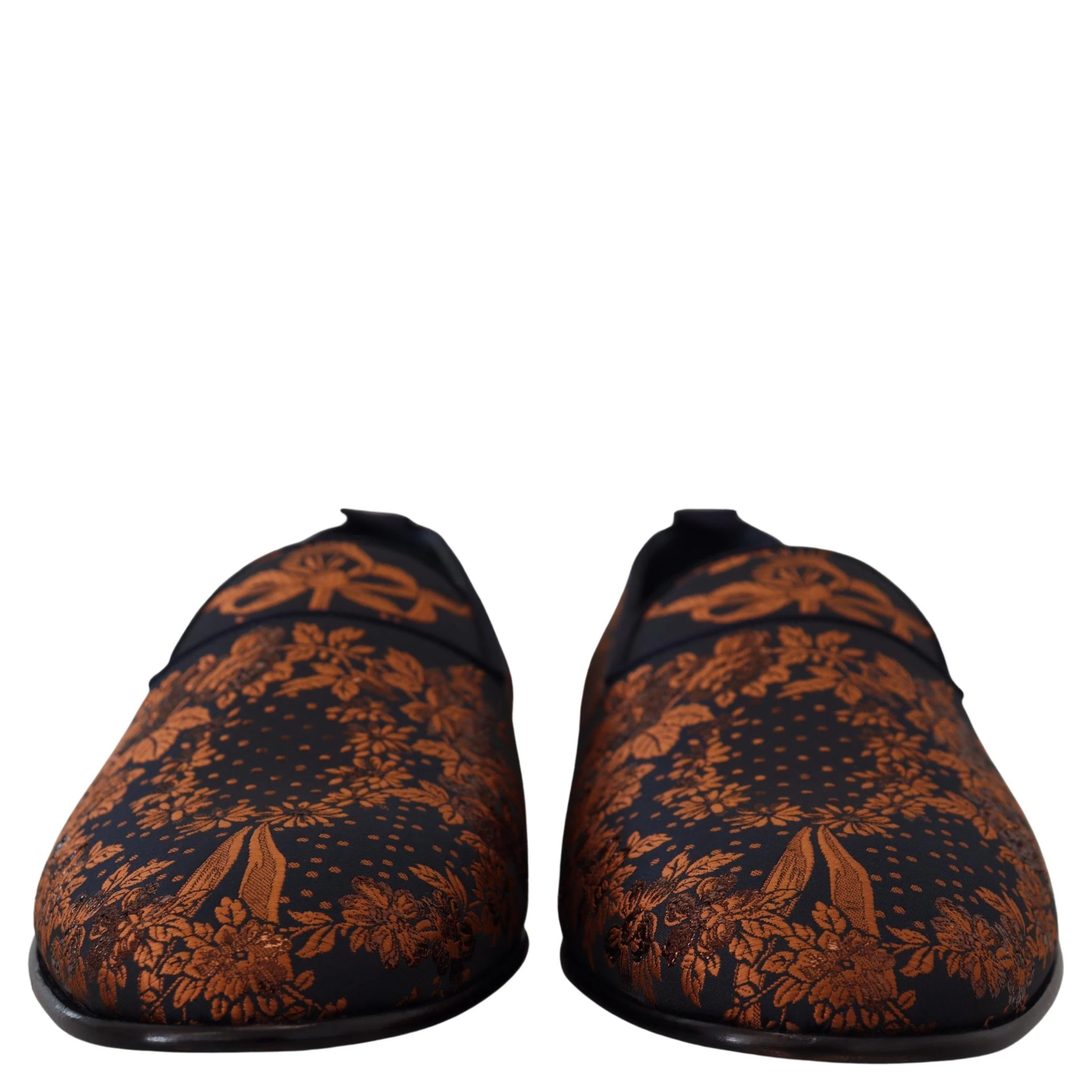 Blue Rust Floral Slippers Loafers Shoes