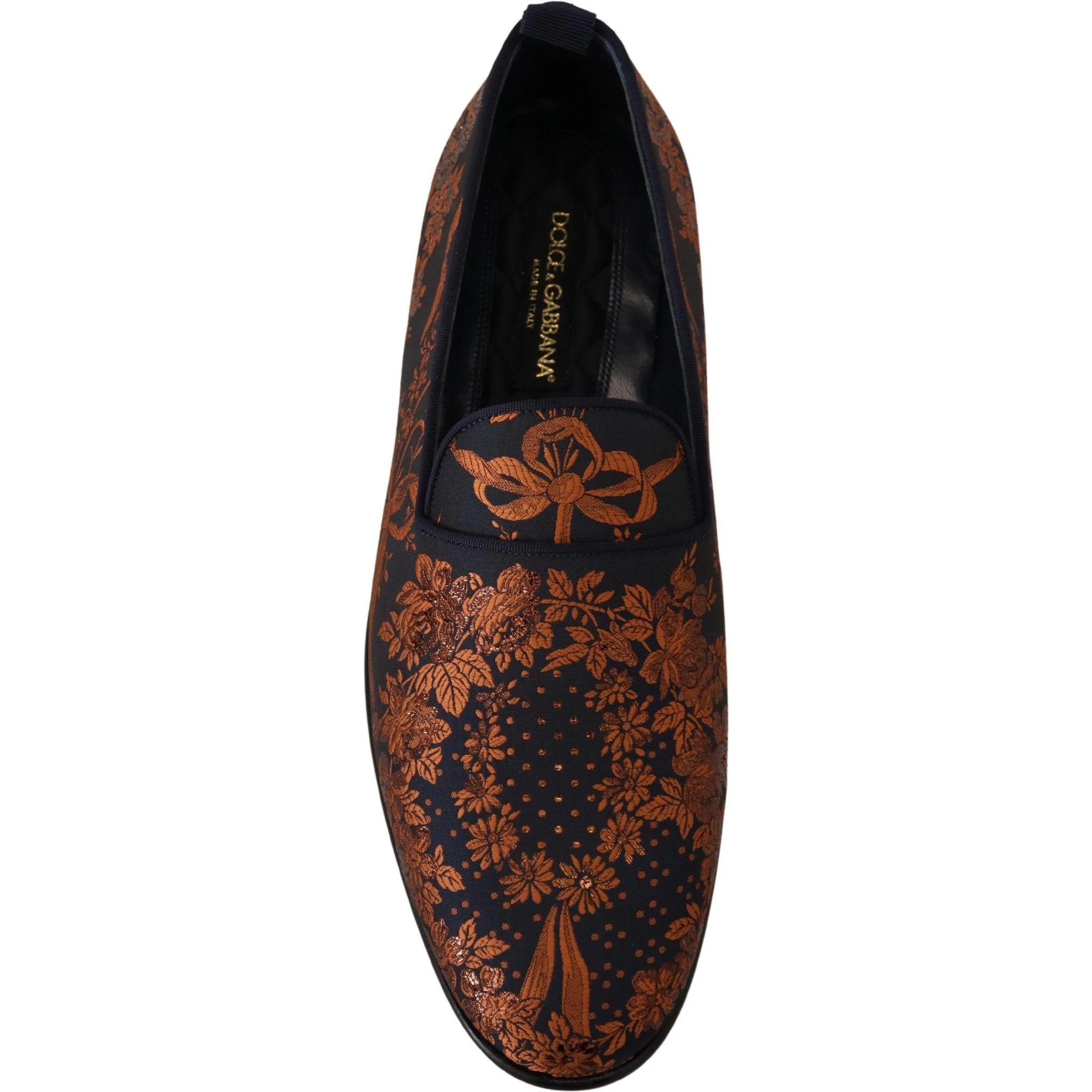 Blue Rust Floral Slippers Loafers Shoes
