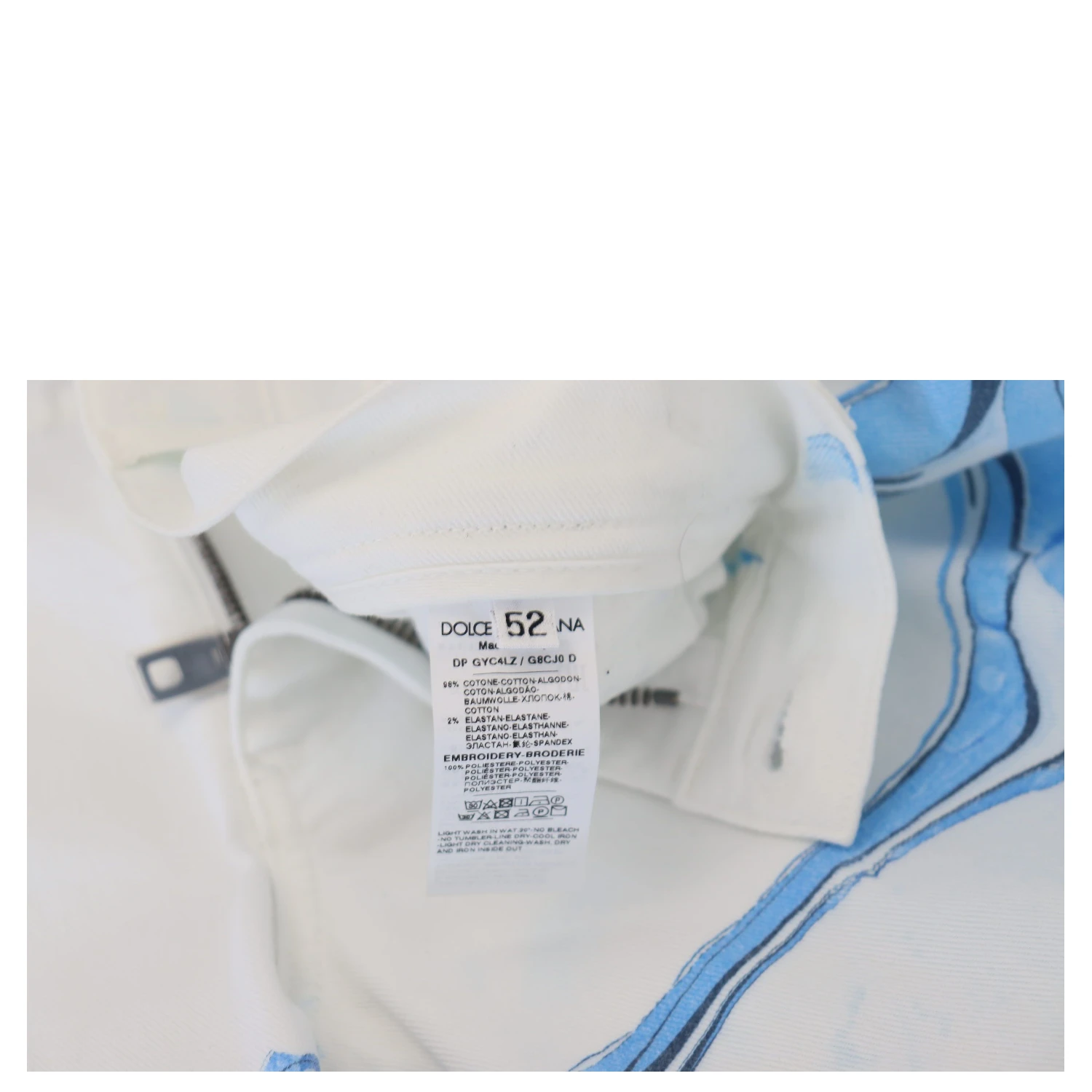 White Blue Denim Cotton Jeans Stretch Skinny Fit Pant