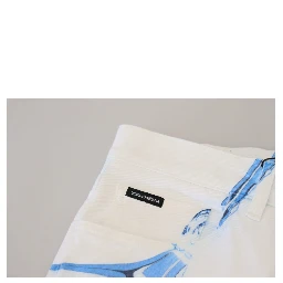 White Blue Denim Cotton Jeans Stretch Skinny Fit Pant