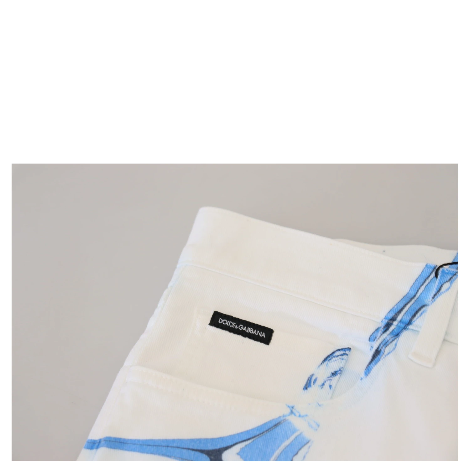 White Blue Denim Cotton Jeans Stretch Skinny Fit Pant