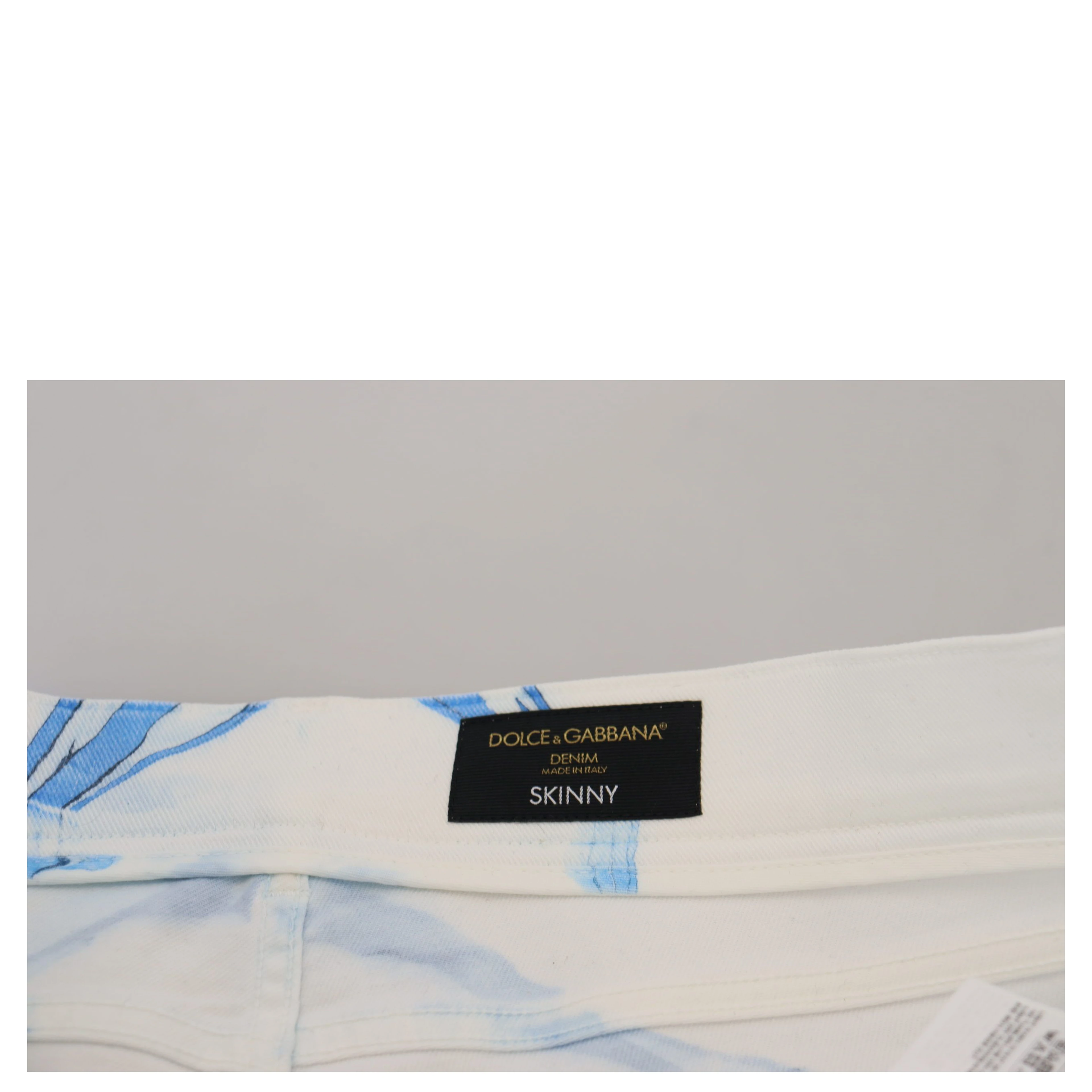White Blue Denim Cotton Jeans Stretch Skinny Fit Pant