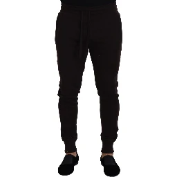 Brown Cashmere Trousers Bottoms Drawstring Pants