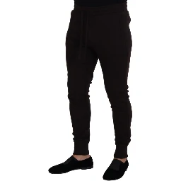 Brown Cashmere Trousers Bottoms Drawstring Pants