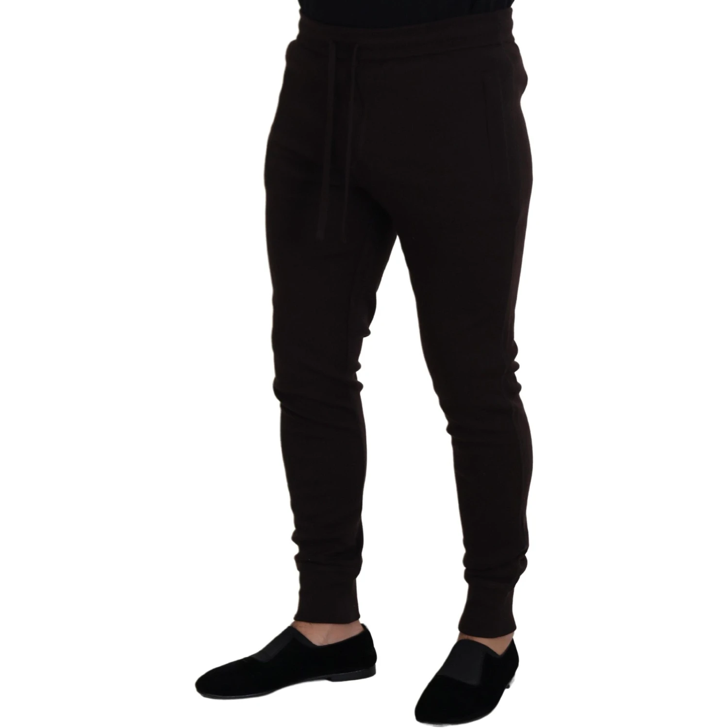 Brown Cashmere Trousers Bottoms Drawstring Pants