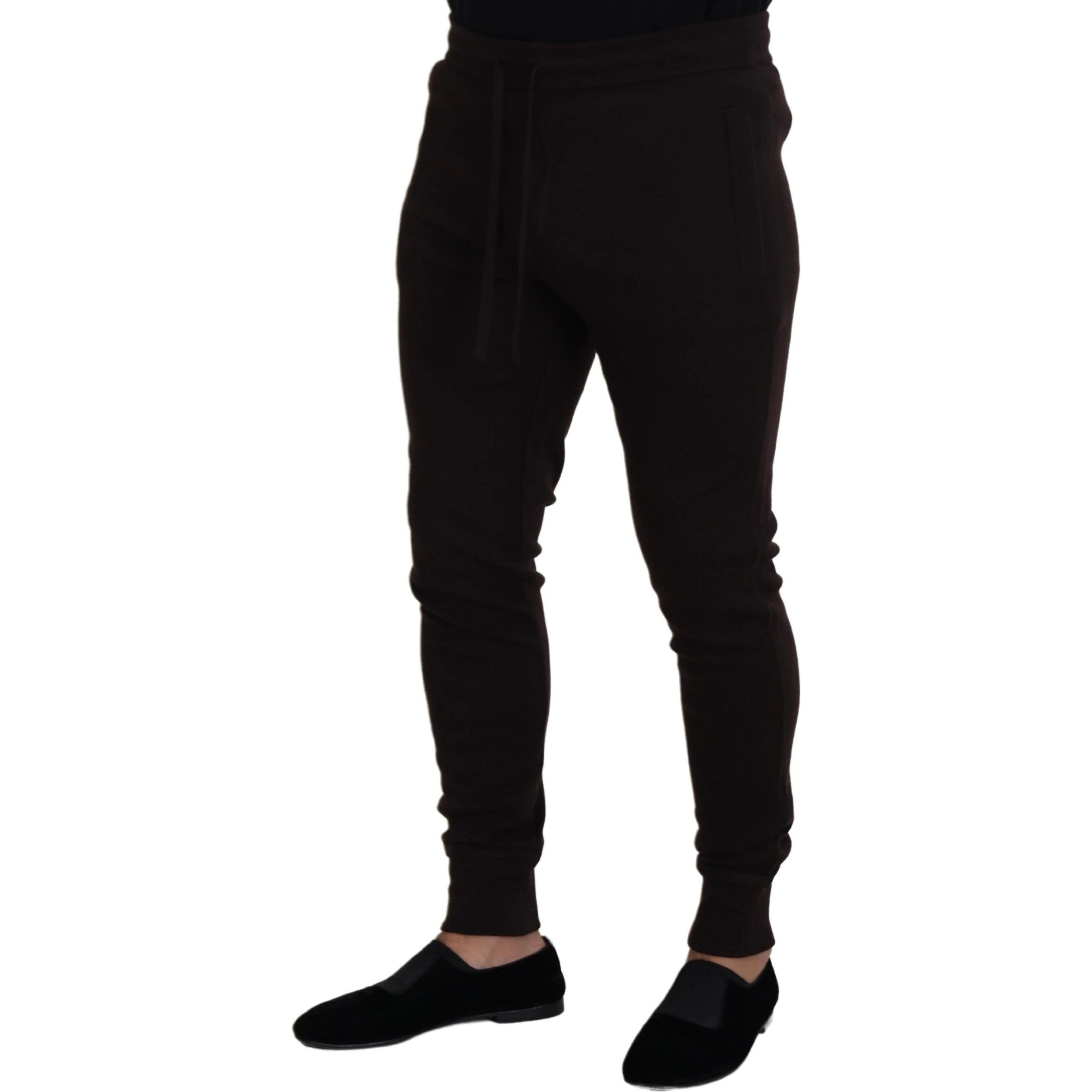 Brown Cashmere Trousers Bottoms Drawstring Pants