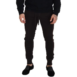 Brown Cashmere Trousers Bottoms Drawstring Pants